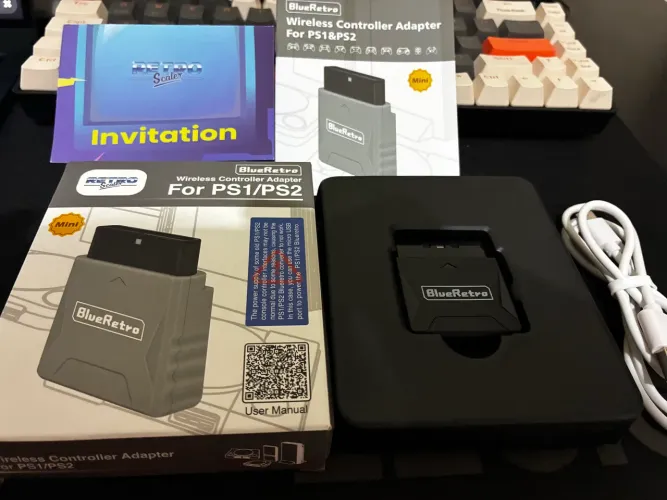 Retroscaler Blueretro Adaptador De Controle Sem Fio Para Ps1 e Ps2
