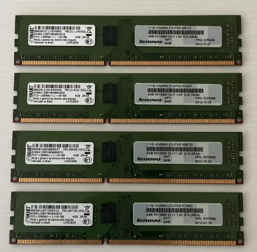 Memória RAM DDR3 1600Mhz 4x4GB = 16GB