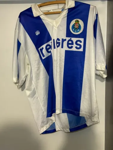 Camisa Porto FC 1988 modelo torcedor autografada pelo Jardel e Geraldão
