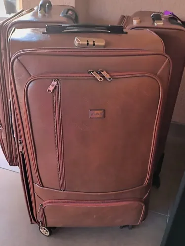 Mala de Viagem Extra Grande Paraná - Couro - 32kg  -  de 30"- Usada