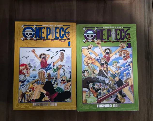 Mangás 3 em 1 One Piece vol. 1 e 2