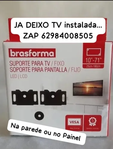 Suporte para Televisão Fixo Brasforma/ Parede e painel