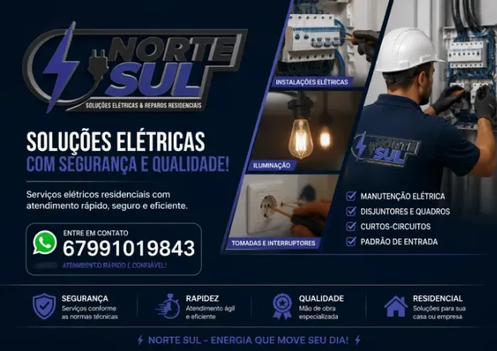 Eletricista residencial e Predial.