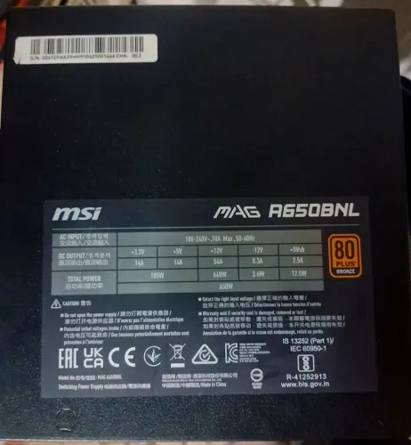 Fonte MSI MAG A650BNL