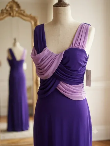 Vestido longo de festa gala formatura/casamento - roxo