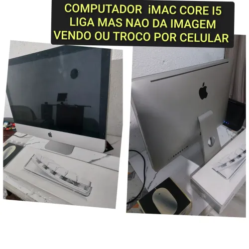 VENDO PC iMAC CORE I5 4 GIGAS DE RAM 500 GIGAS LIGA MAS NAO DA IMAGEM  PARA CONCERTO 