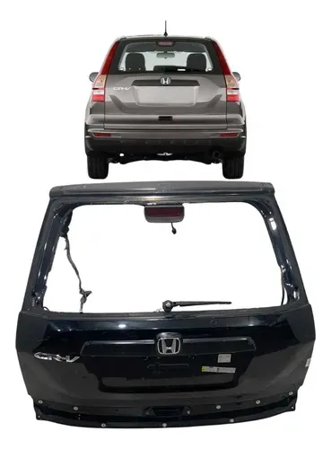 Tampa Traseira Honda Crv 2007 A 2011 Original S Detalhe Preto