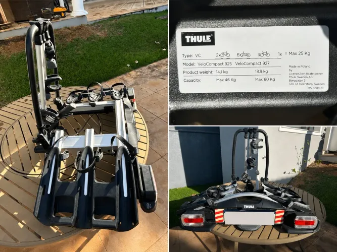 THULE VELOCOMPACT 927 - SUPORTE PARA 3 BICICLETAS COM TRAVAS R$ 4750,00