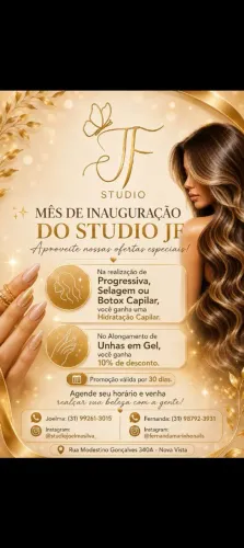 Studio JF inauguração dia 01/08 nova vis