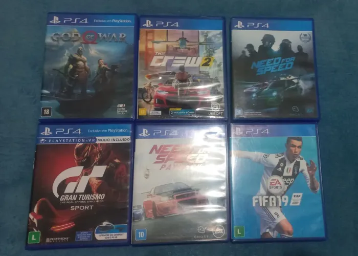 Jogos de PS4.