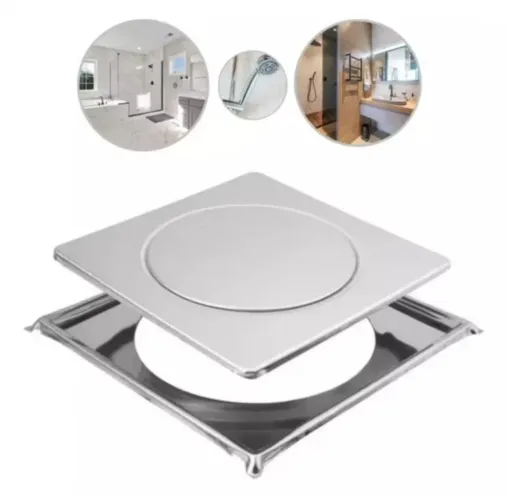QUEIMÃO Ralo click inteligente em inox 10x10 com porta grelha NOVO 