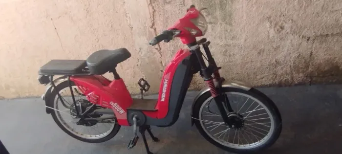 Bicicleta Eletrica Eb500w Wx-01 Wehawk Bat Chumbo 48v 12ah Vermelha c/Nota Fiscal