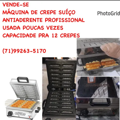 Máquina de crepe suíço ,usada poucas vezes