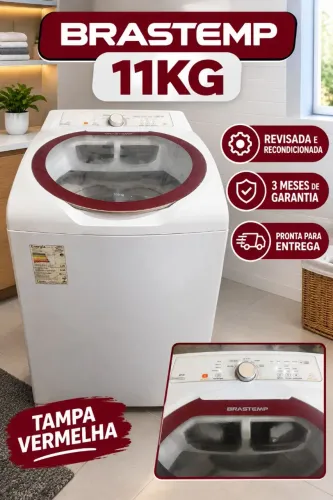 Máquina de lavar 11kg tampa vermelha 