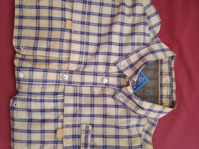 Camisa de pesca e trilha Tipo Columbia, The American Outdoorsman Proteção Solar. 