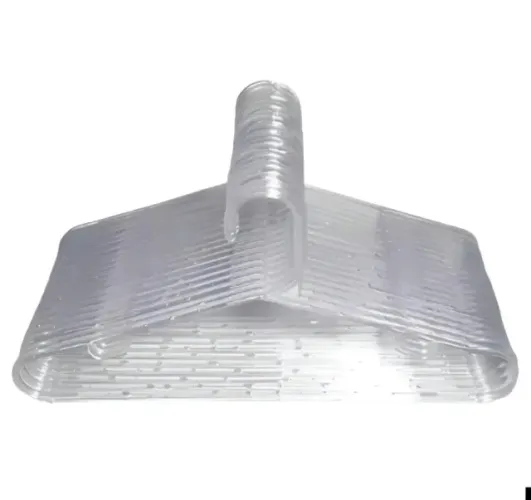 Kit com 10 Cabides Acrílico Transparente Fixo Adulto - 40cm X 20cm - 8mm (Leia Descrição) 