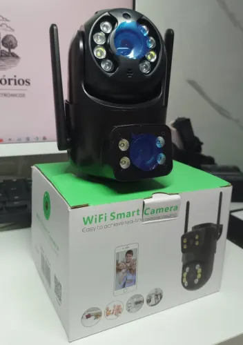 Entrega GRATIS - Câmera de Segurança WiFi 360° Full HD com Visão Noturna e Dupla Lente