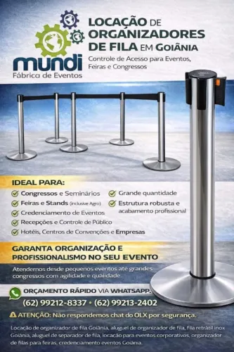 ALUGUEL DE ORGANIZADORES DE FILA EM GOÂNIA