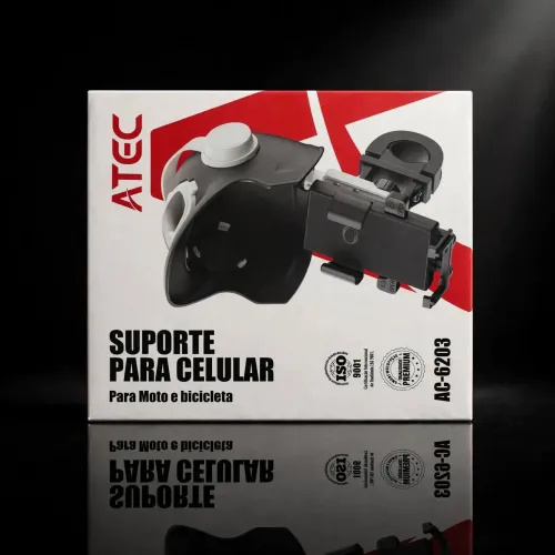SUPORTE CELULAR MOTO COM CAPACETE 