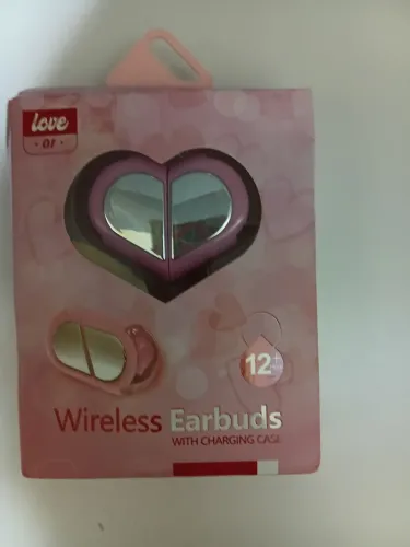 Fone de ouvido sem fio em formato de coração