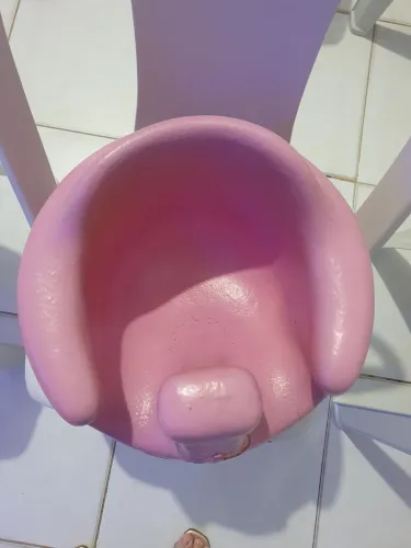 Bumbo assento de chão para bebês rosa
