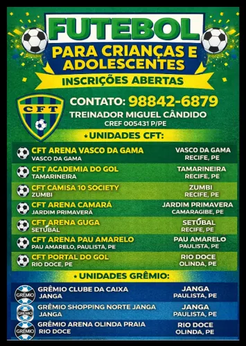 Ensino e implantação de escola / escolinha de futebol * Zap