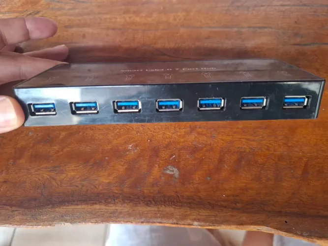 Hub usb 3.0 7 portas com 1 porta de carregamento