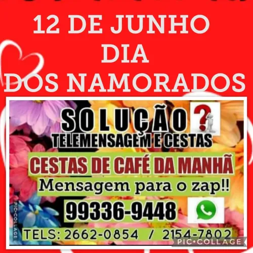 CESTAS DE CAFÉ DA MANHÃ E TELEMENSAGEM 