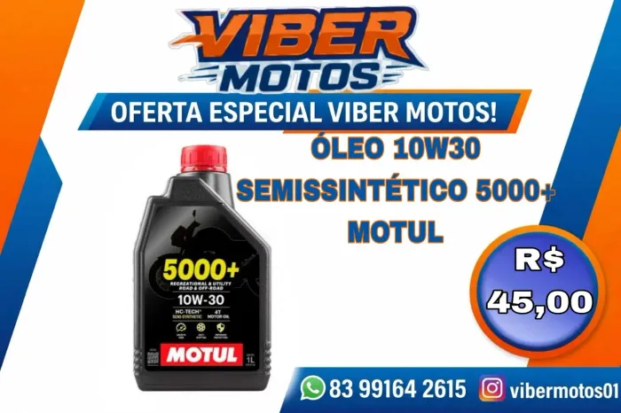 Motul 5000+ 10W-30 é um óleo semissintético
