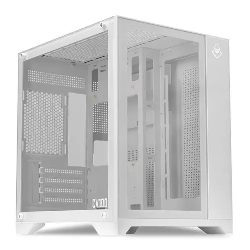 Gabinete Gamer Mancer CV100 Mid-Tower Vidro Temperado USB 3.0 Alta Ventilação (Branco)