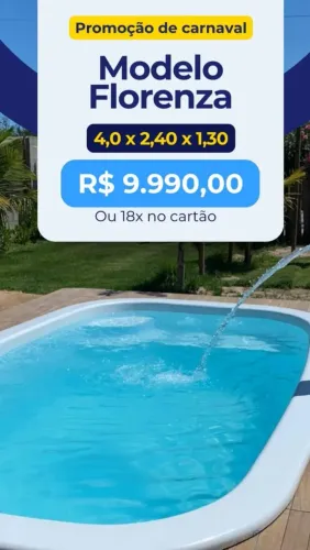 Piscina de fibra 4 metros
