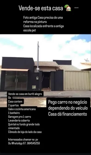 Vendo casa em buriti alegre Goiás