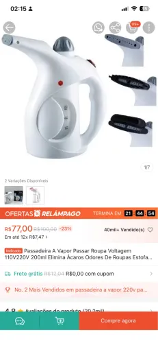 Passadeira a vapor