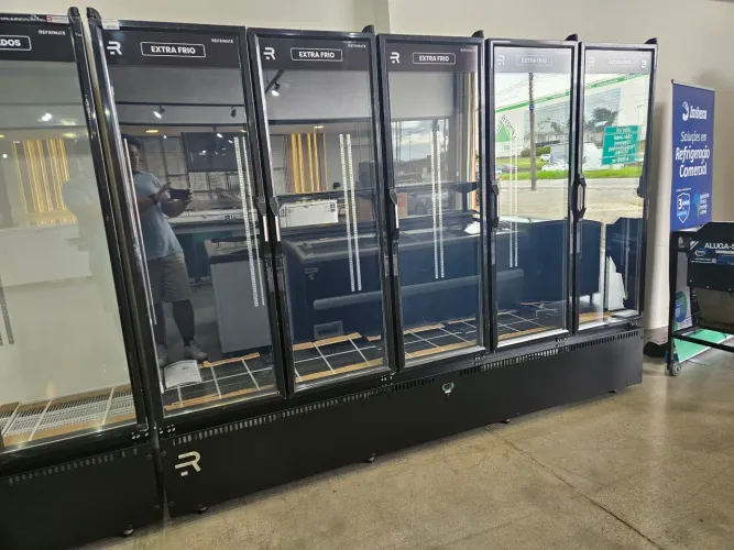 refrigerador expositor 5 portas para mercados e conveniências - novo