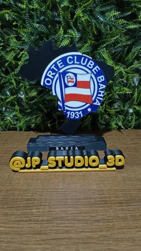 Placa decorativa do Bahia Tricolor Bahiano Feita em 3D