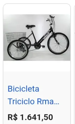 Triciclo Bicicleta RMA Três Luxo Aro 26 ? 21 Marchas ? Seminova ? Sorocaba SP