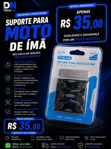 Suporte de celular para moto de ímã