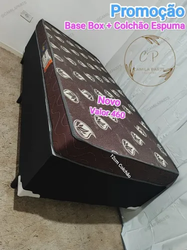 Cama Box Solteiro com Colchão NOVO ENTREGO