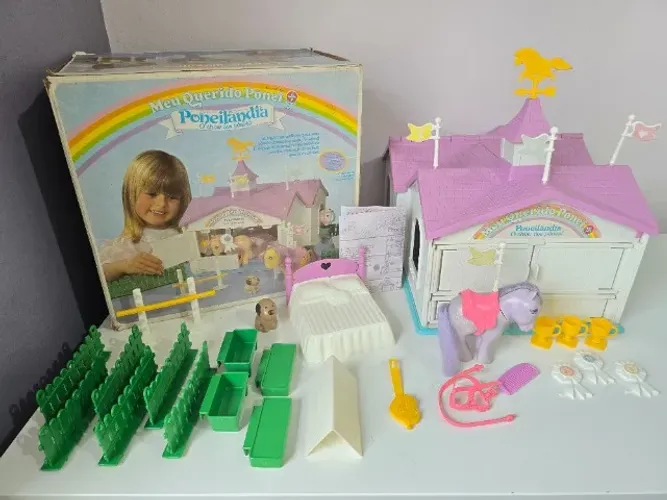 Brinquedo Antigo Meu Querido Pônei playset Poneilândia da Estrela COMPLETO!