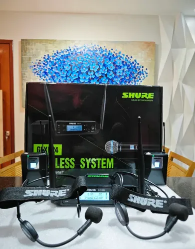 MICROFONE SHURE GLXD24 WH30 FACIAL DUPLO