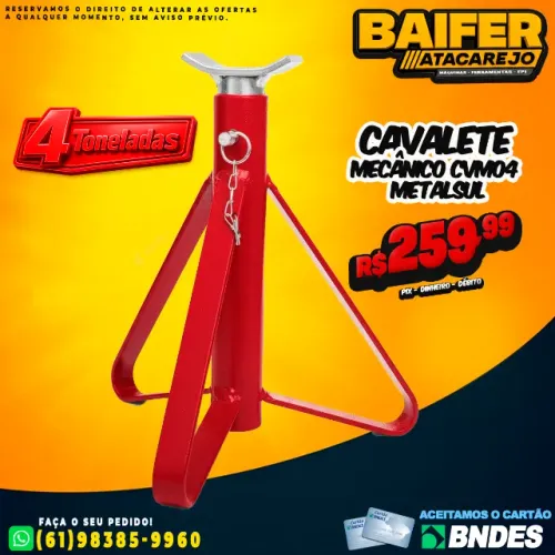 Cavalete Mecânico 4 Toneladas CVM04 Metalsul