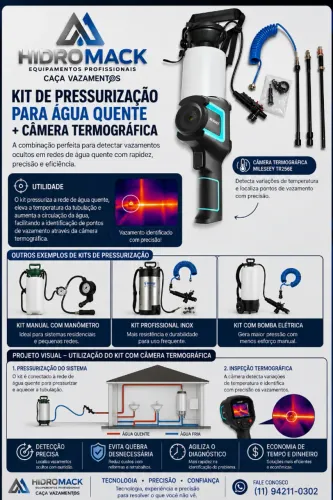 Kit pressurização Câmera termográfica
