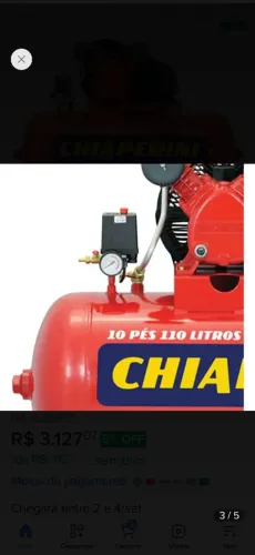 Compressor de ar 110 litros chiaperine