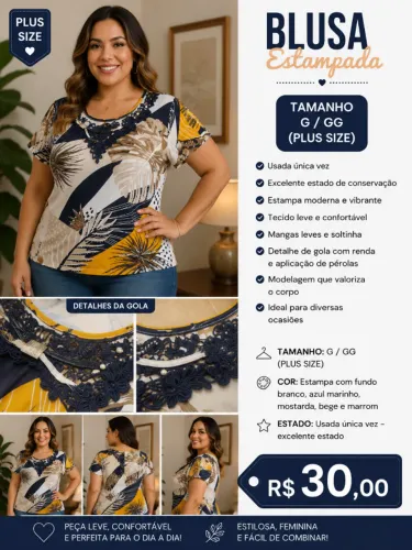 roupas plus, vestem g/gg, 46/48