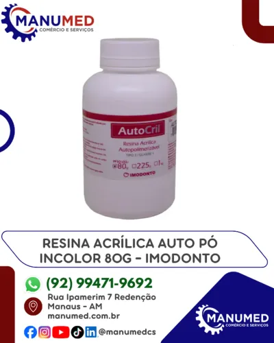 Resina acrilica auto pó 80g