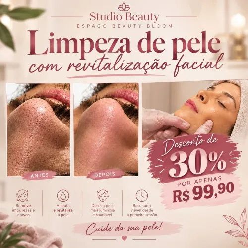 Limpeza de pele com revitalização facial