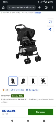 Carrinho de bebê Voyage