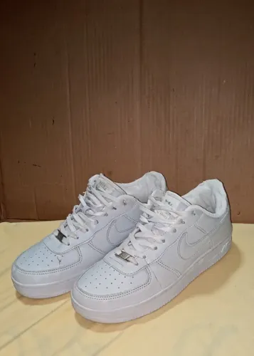 Tênis Nike Air Force 1 Masculino Branco Original Academia   37 