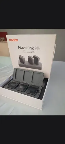 Microfone de lapela Godox m2 para câmera 