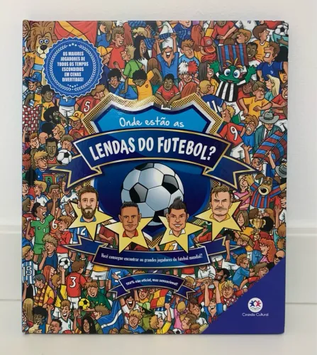 Onde estão as lendas do Futebol - nunca usado- etiqueta cobrindo nome do ex dono 